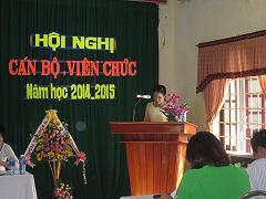 TRƯỜNG MẦM NON ĐẠI PHONG HỘI  NGHỊ CÁN BỘ, VIÊN CHỨC NĂM HỌC 2014 – 2015